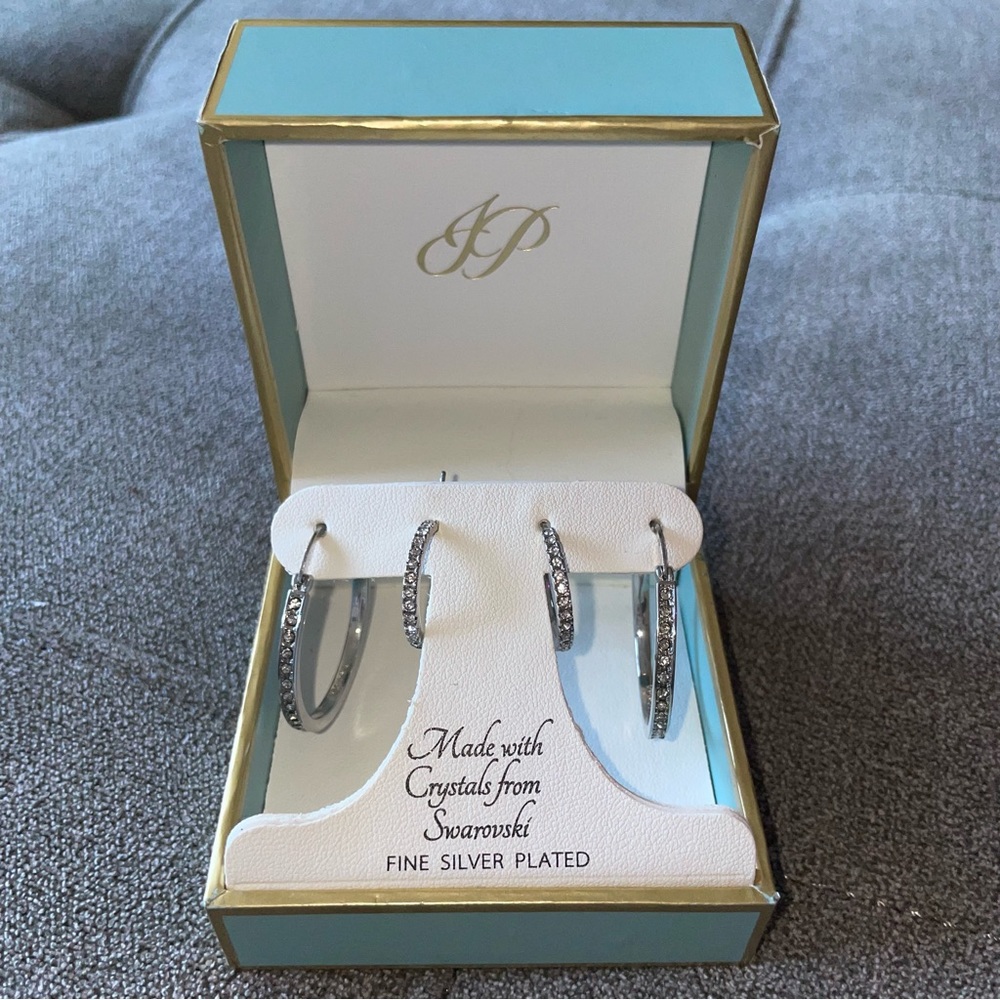 Jenni Park silver hoop earring set
